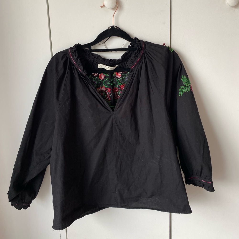 Zara black blouse